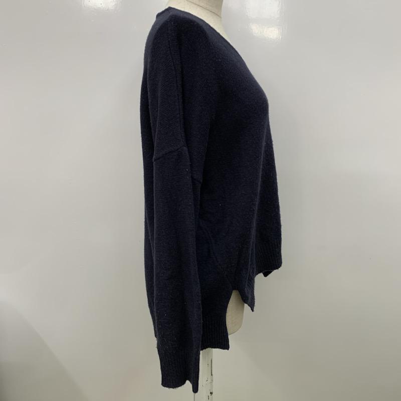 セブンデイズサンデイ SEVENDAYS=SUNDAY ニット、セーター 長袖 FREE 無地 紺 / ネイビー / レディース USED 古着 中古 10032282