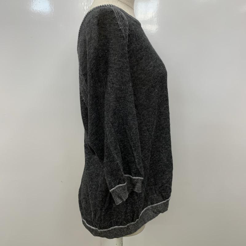 ニコアンド niko and... カットソー 七分袖 無地 無地 灰 / グレー / X ダークグレー / ダークグレー /  レディース USED 古着 中古 10032285