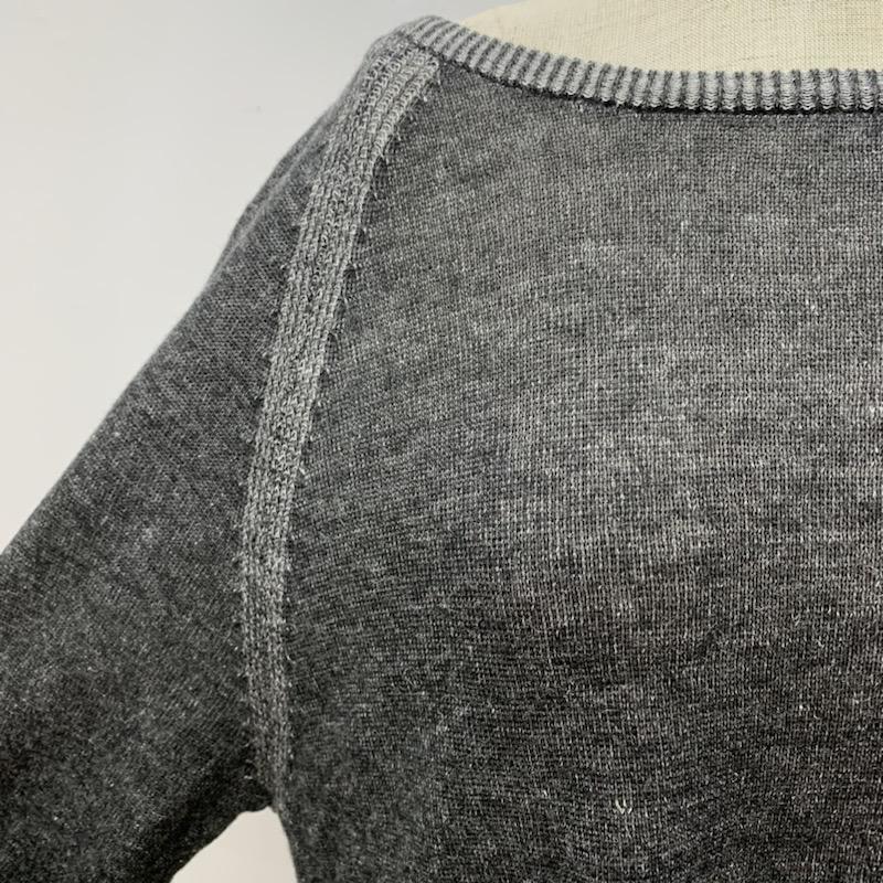 ニコアンド niko and... カットソー 七分袖 無地 無地 灰 / グレー / X ダークグレー / ダークグレー /  レディース USED 古着 中古 10032285