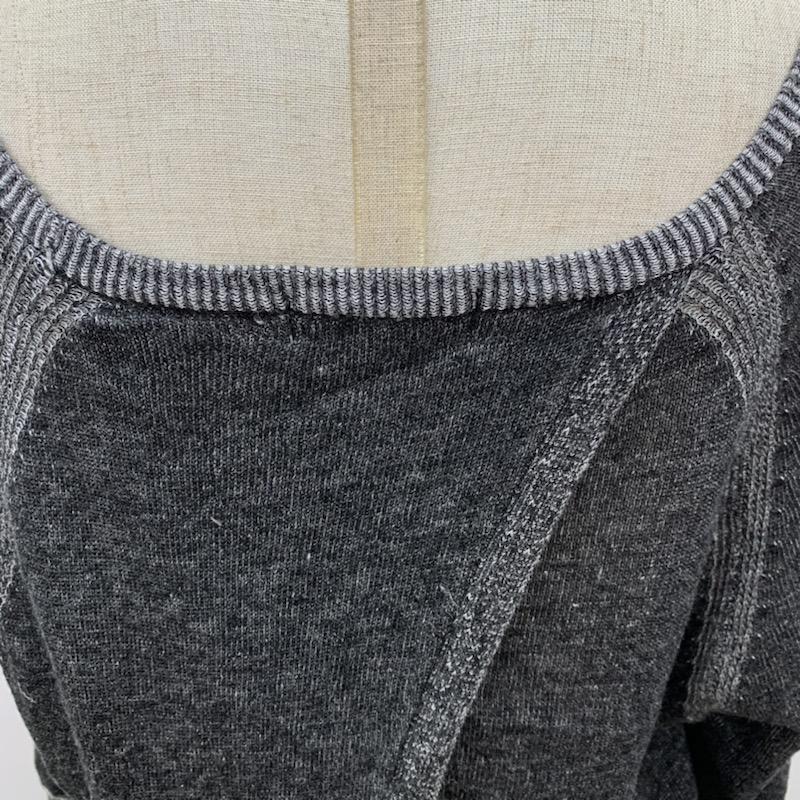 ニコアンド niko and... カットソー 七分袖 無地 無地 灰 / グレー / X ダークグレー / ダークグレー /  レディース USED 古着 中古 10032285