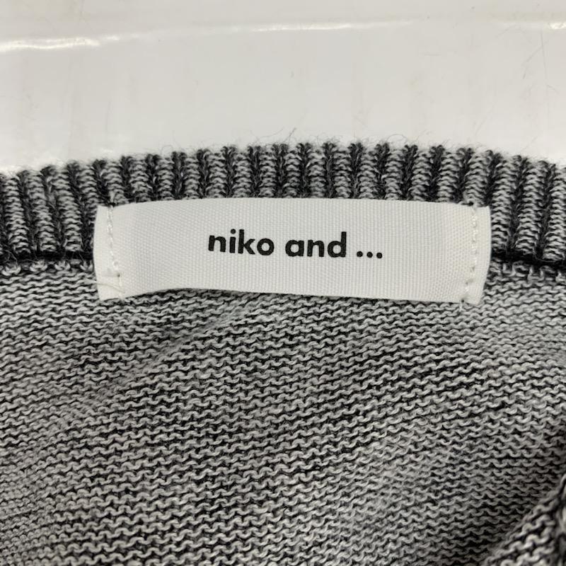 ニコアンド niko and... カットソー 七分袖 無地 無地 灰 / グレー / X ダークグレー / ダークグレー /  レディース USED 古着 中古 10032285