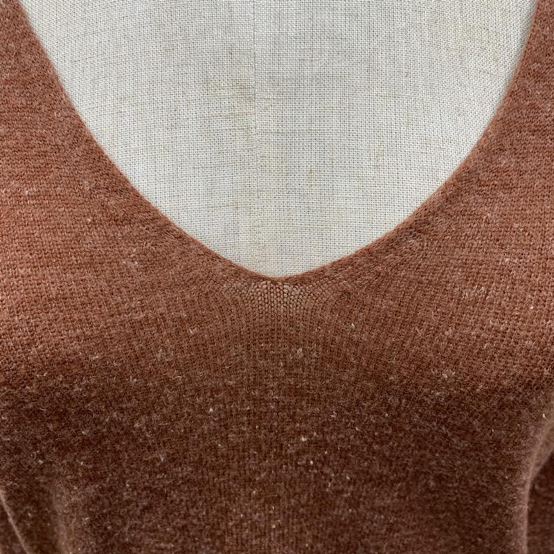 アーバンリサーチ URBAN RESEARCH ニット、セーター 長袖 無地 FREE 無地 茶 / ブラウン / レディース USED 古着 中古 10032375