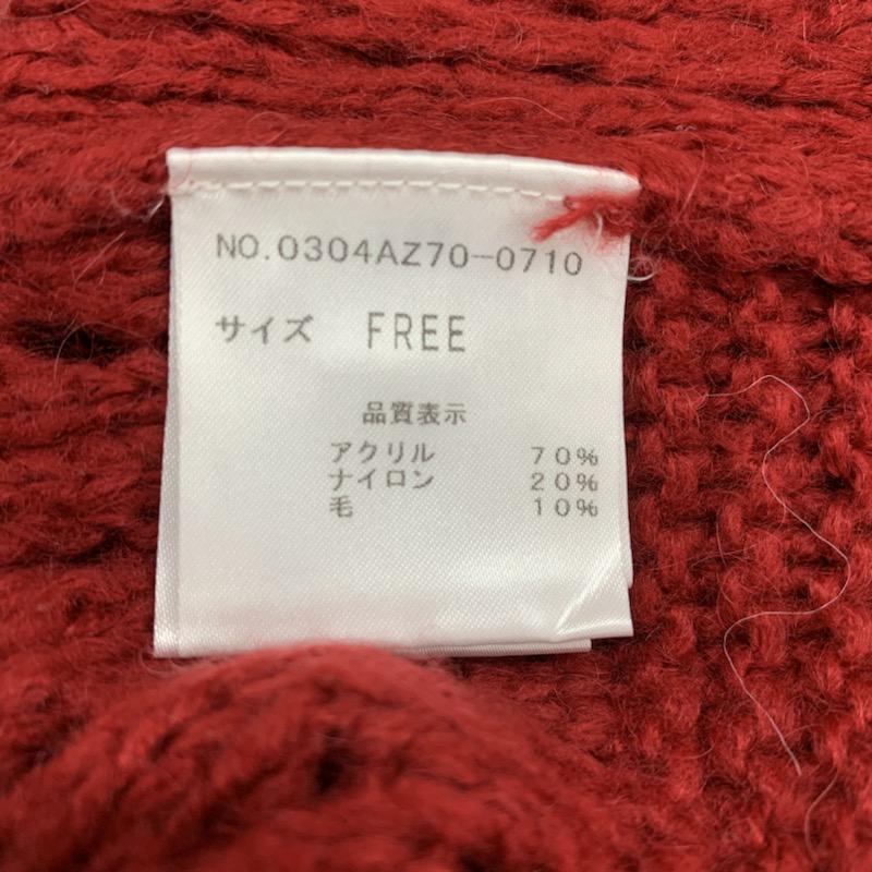 スライ SLY ニット、セーター 長袖 FREE 無地 赤 / レッド / レディース USED 古着 中古 10032378