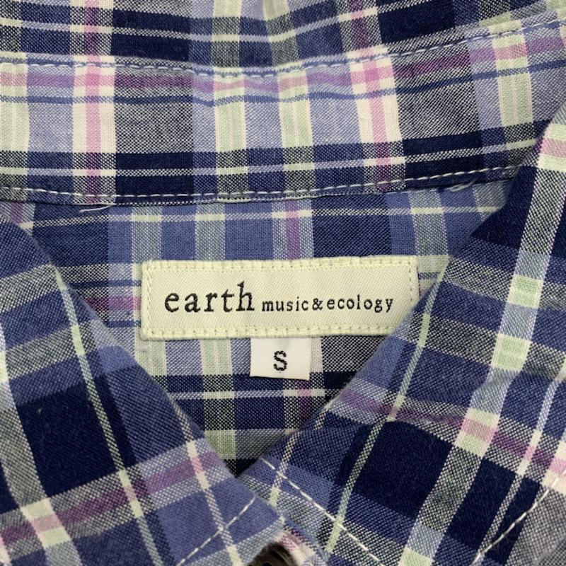 アースミュージックアンドエコロジー earth music&ecology シャツ、ブラウス 長袖 チェック S チェック マルチカラー / マルチカラー / レディース USED 古着 中古 10032400