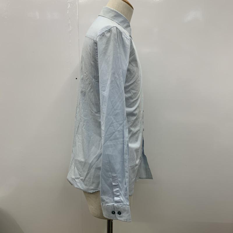 ブラウニー BROWNY シャツ、ブラウス 長袖 S 無地 水色 / ライトブルー / メンズ USED 古着 中古 10032413