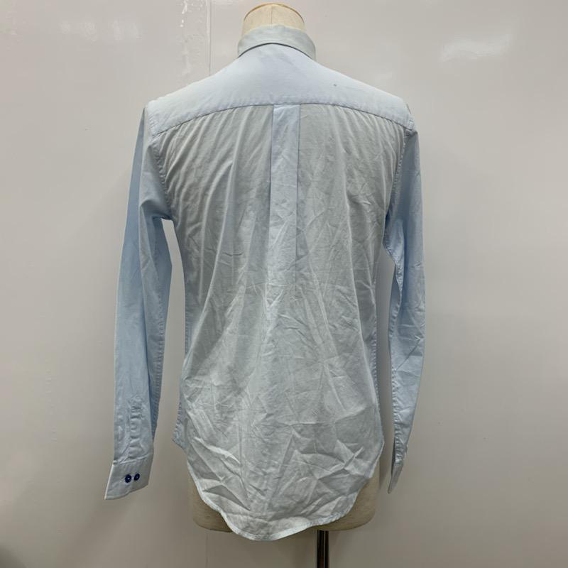 ブラウニー BROWNY シャツ、ブラウス 長袖 S 無地 水色 / ライトブルー / メンズ USED 古着 中古 10032413