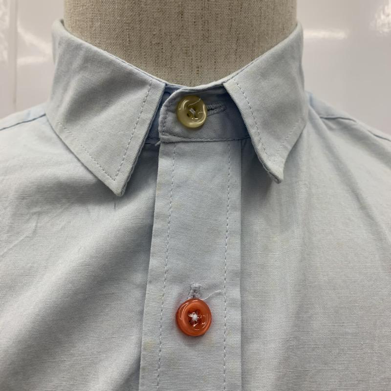 ブラウニー BROWNY シャツ、ブラウス 長袖 S 無地 水色 / ライトブルー / メンズ USED 古着 中古 10032413