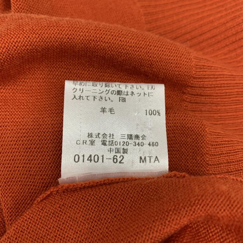 バーバリーブラックレーベル BURBERRY BLACK LABEL ニット、セーター 長袖 Vネック 1 ワンポイント 橙 / オレンジ / メンズ USED 古着 中古 10032457