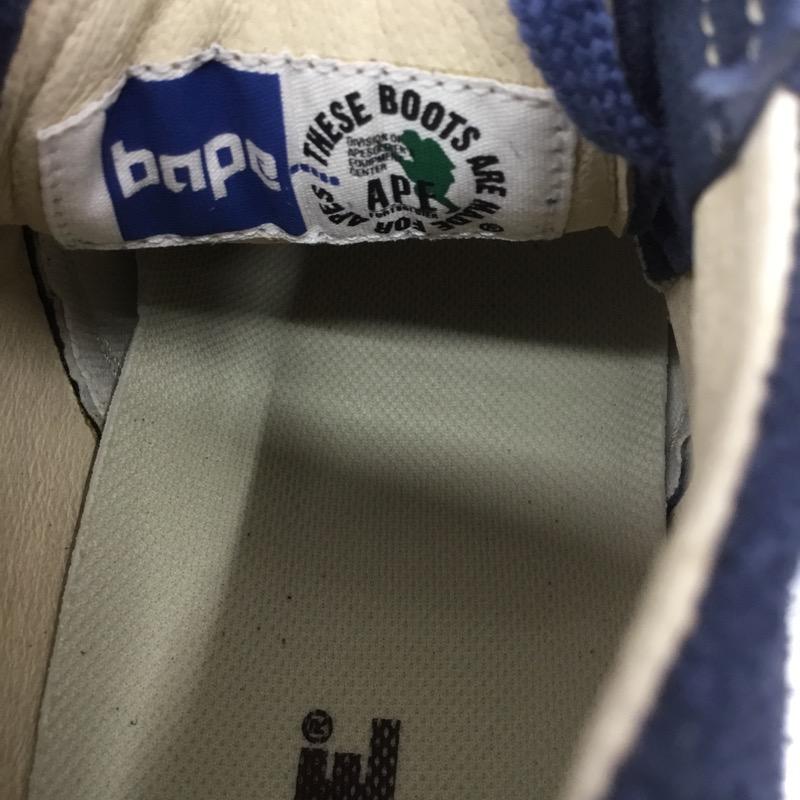 ベイプ BAPE ブーツ 一般 BAPE SUEDE BOOTS 1860-191-003 SIZE:8 箱有 US:8 無地 紺 / ネイビー / メンズ USED 古着 中古 10032514