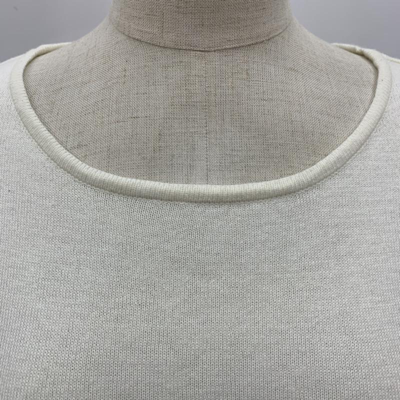 エージーバイアクアガール AGBYAQUAGIRL カットソー 七分袖 無地 切り替え 無地 白 / ホワイト / X 黒 / ブラック /  レディース USED 古着 中古 10032546