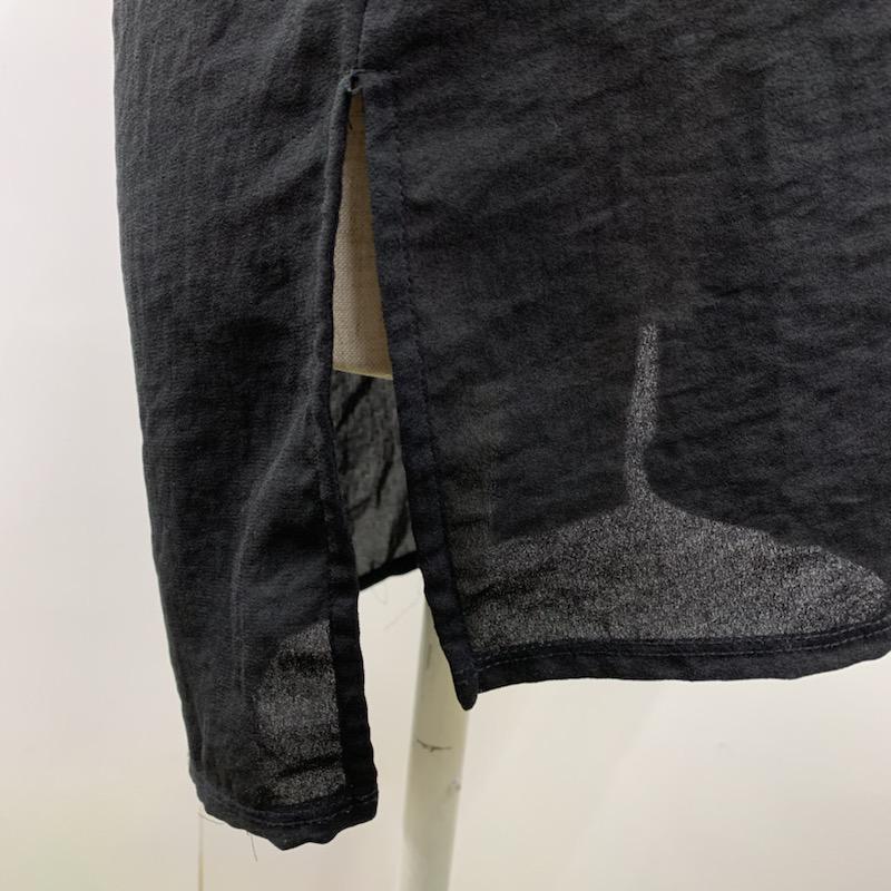 ザラ ZARA カットソー 長袖 無地 切り替え M 無地 黒 / ブラック /  レディース USED 古着 中古 10032550