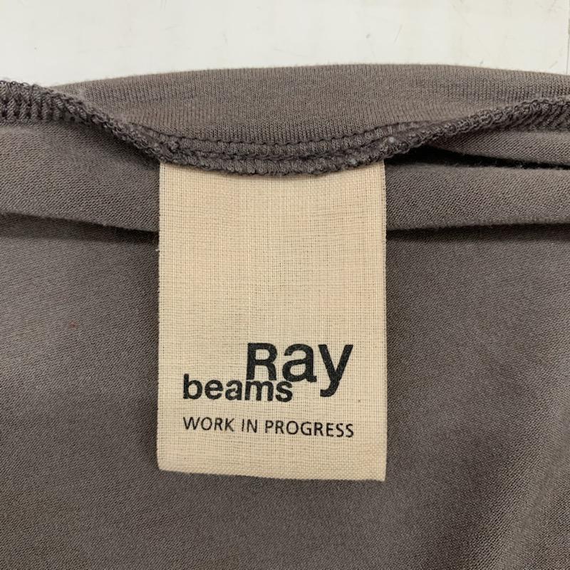 レイビームス Ray BEAMS カットソー 長袖 無地 バイカラー 無地 茶 / ブラウン / X マゼンタ / マゼンタ /  レディース USED 古着 中古 10032553