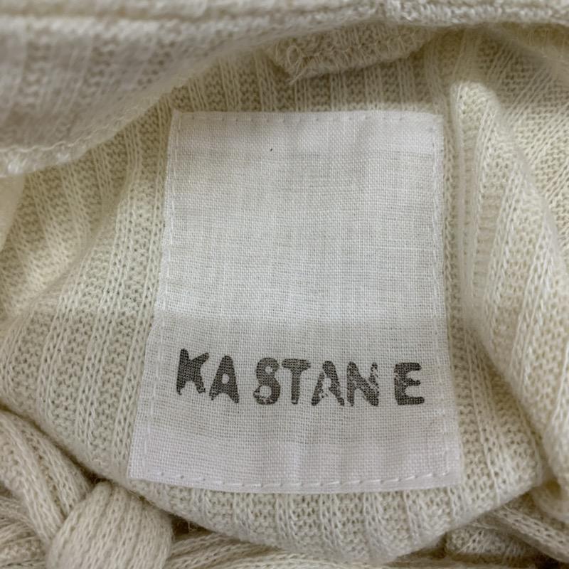 カスタネ Kastane ニット、セーター 長袖 Vネック 無地 リボン リブ FREE 無地 アイボリー / アイボリー / レディース USED 古着 中古 10032562