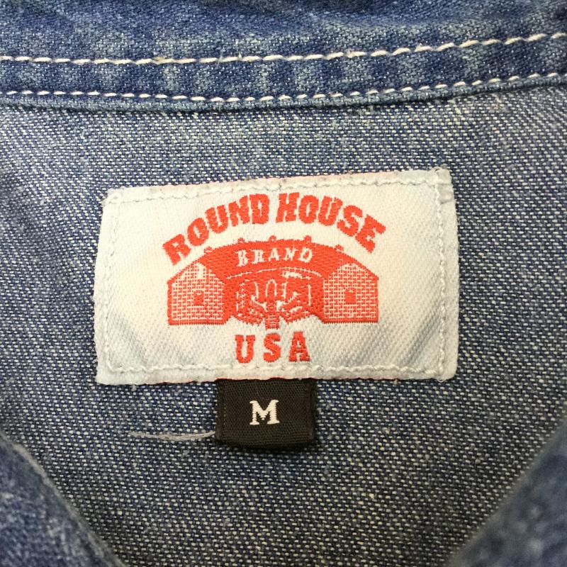 ラウンドハウス ROUND HOUSE シャツ、ブラウス 長袖 M 青 / ブルー / メンズ USED 古着 中古 10032638