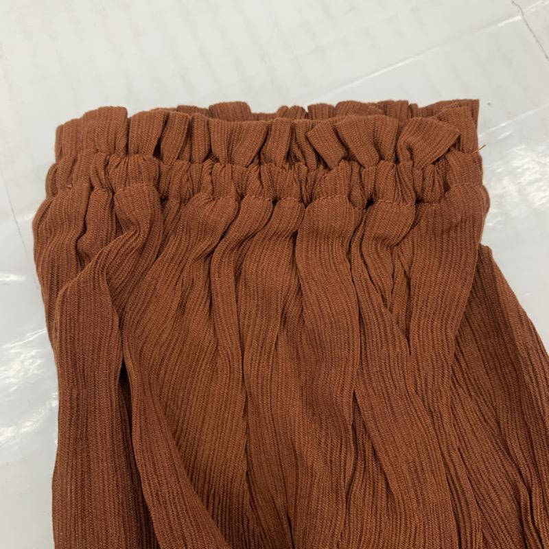 マウジー MOUSSY シャツ、ブラウス 長袖 CONTRASTING LACE BLOUSE 010BAH30-6980 タグ付き FREE 無地 茶 / ブラウン / レディース USED 古着 中古 10032717
