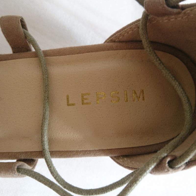レプシィム LEPSIM サンダル サンダル レースアップ M 無地 ベージュ / ベージュ / レディース USED 古着 中古 10032773