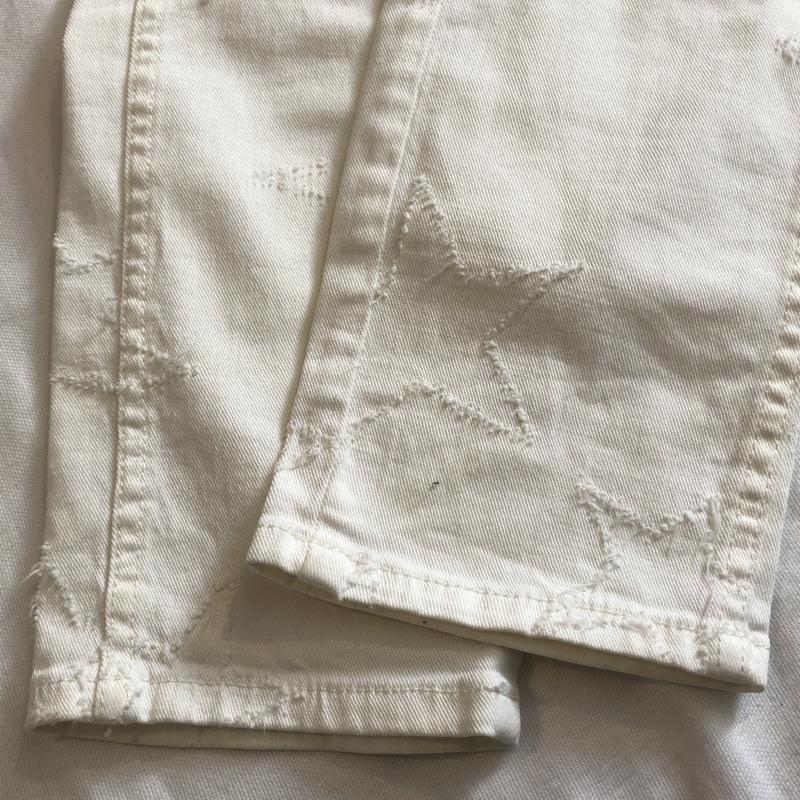 ステラマッカートニー STELLA McCARTNEY パンツ デニム、ジーンズ スキニー ストレッチパンツ スター 星 無地 X 総柄 X 刺繍 X 星 白 / ホワイト / レディース USED 古着 中古 10032846