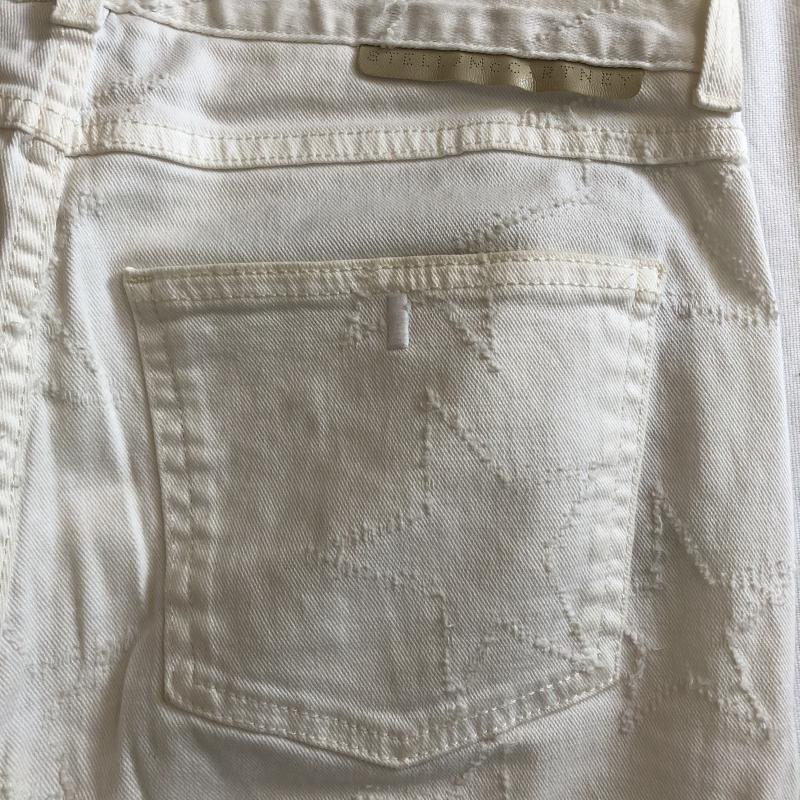 ステラマッカートニー STELLA McCARTNEY パンツ デニム、ジーンズ スキニー ストレッチパンツ スター 星 無地 X 総柄 X 刺繍 X 星 白 / ホワイト / レディース USED 古着 中古 10032846