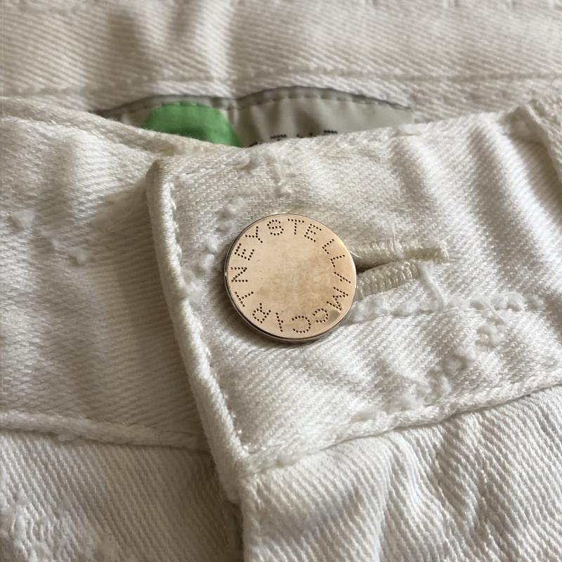 ステラマッカートニー STELLA McCARTNEY パンツ デニム、ジーンズ スキニー ストレッチパンツ スター 星 無地 X 総柄 X 刺繍 X 星 白 / ホワイト / レディース USED 古着 中古 10032846