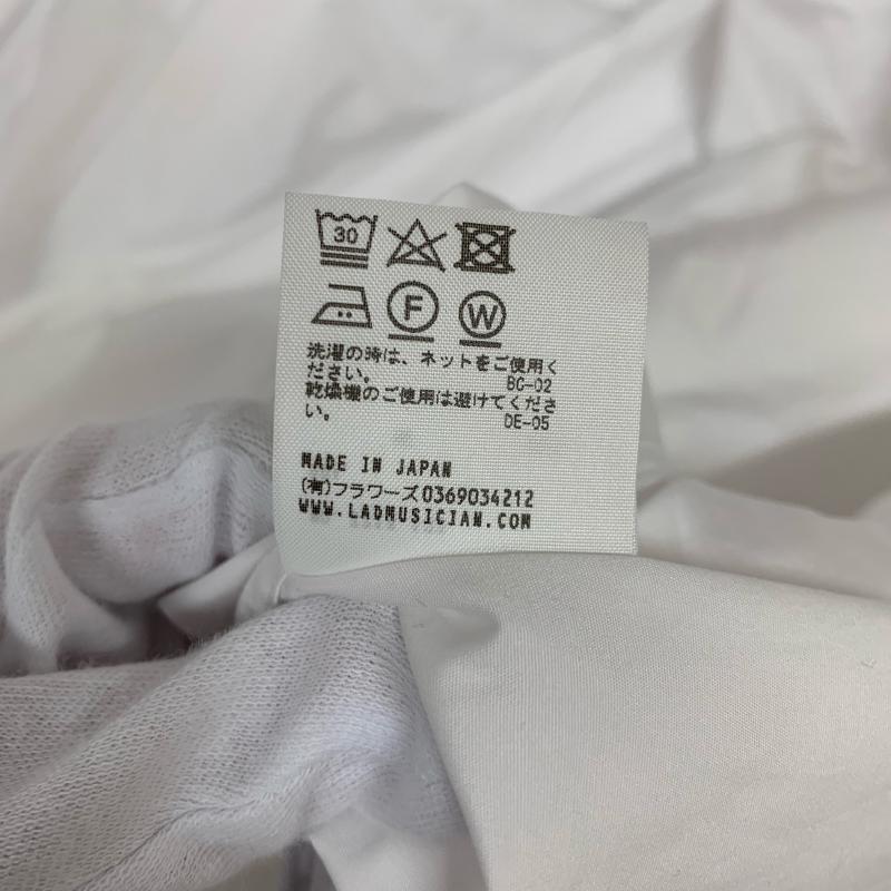 ラッドミュージシャン LAD MUSICIAN シャツ、ブラウス 長袖 アシンメトリー アシメ シャツ 2218-103 44 無地 白 / ホワイト / メンズ USED 古着 中古 10032901