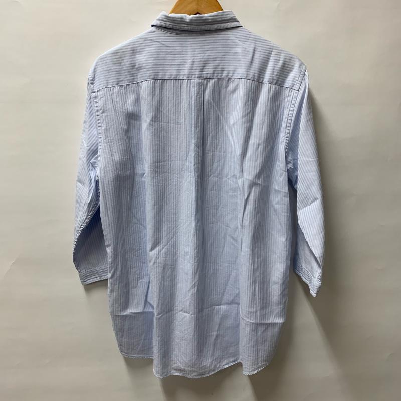タケオキクチ TAKEO KIKUCHI シャツ、ブラウス 七分袖 七分袖 ストライプ 白 / ホワイト / X 青 / ブルー / メンズ USED 古着 中古 10032902