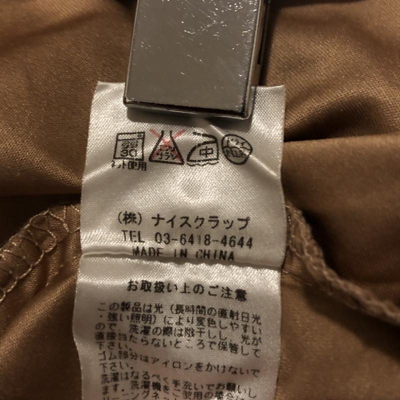 ワンアフター アナザー ナイスクラップ one after another NICE CLAUP カットソー 七分袖 オフショルダー バルーンスリーブカットソー 無地 X 刺繍 X 花柄 ベージュ / ベージュ / X 桃 / ピンク /  レディース USED 古着 中古 10032940