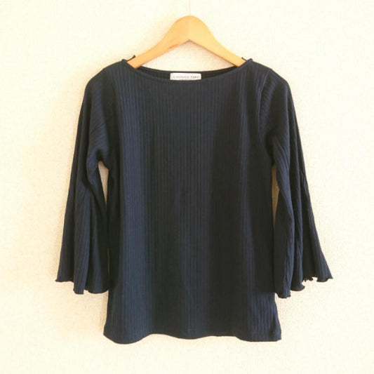 チャオパニックティピー CIAOPANIC TYPY カットソー 長袖 無地 紺 / ネイビー /  レディース USED 古着 中古 10033009