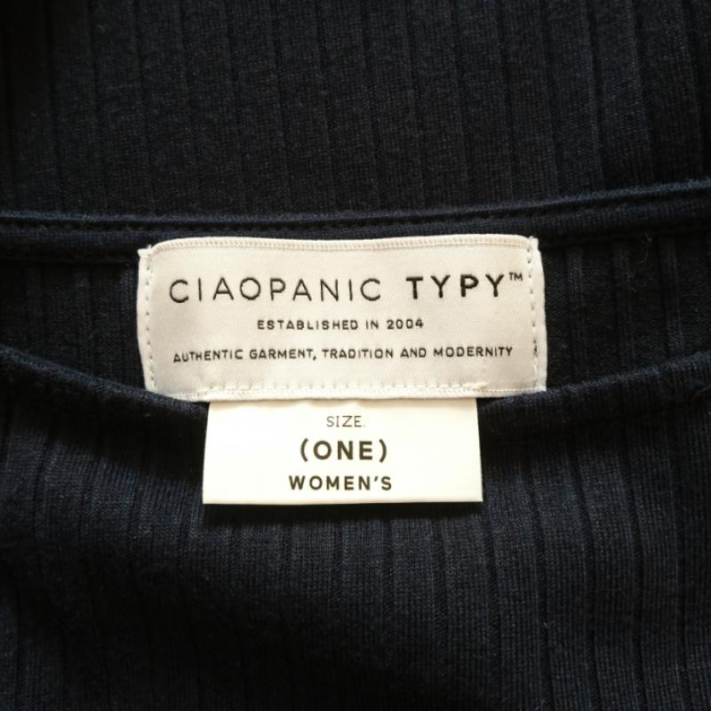 チャオパニックティピー CIAOPANIC TYPY カットソー 長袖 無地 紺 / ネイビー / レディース USED 古着 中古 10033009