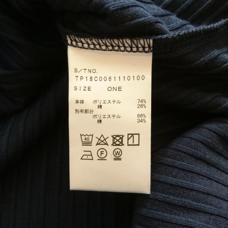 チャオパニックティピー CIAOPANIC TYPY カットソー 長袖 無地 紺 / ネイビー / レディース USED 古着 中古 10033009