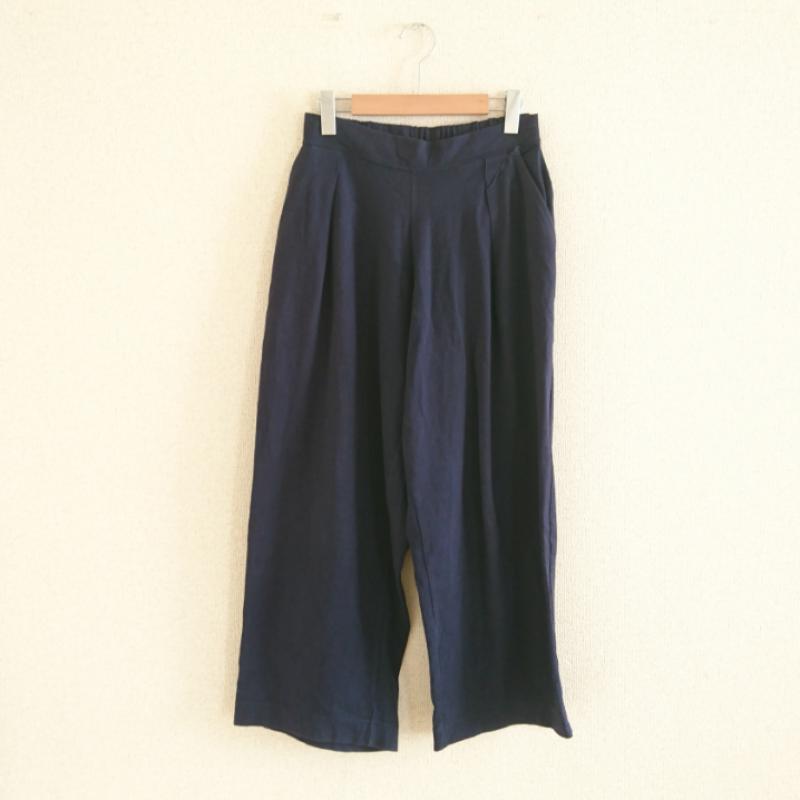コーエン coen ボトムス ボトムス コットンワイドパンツ M 無地 紺 / ネイビー / レディース USED 古着 中古 10033014