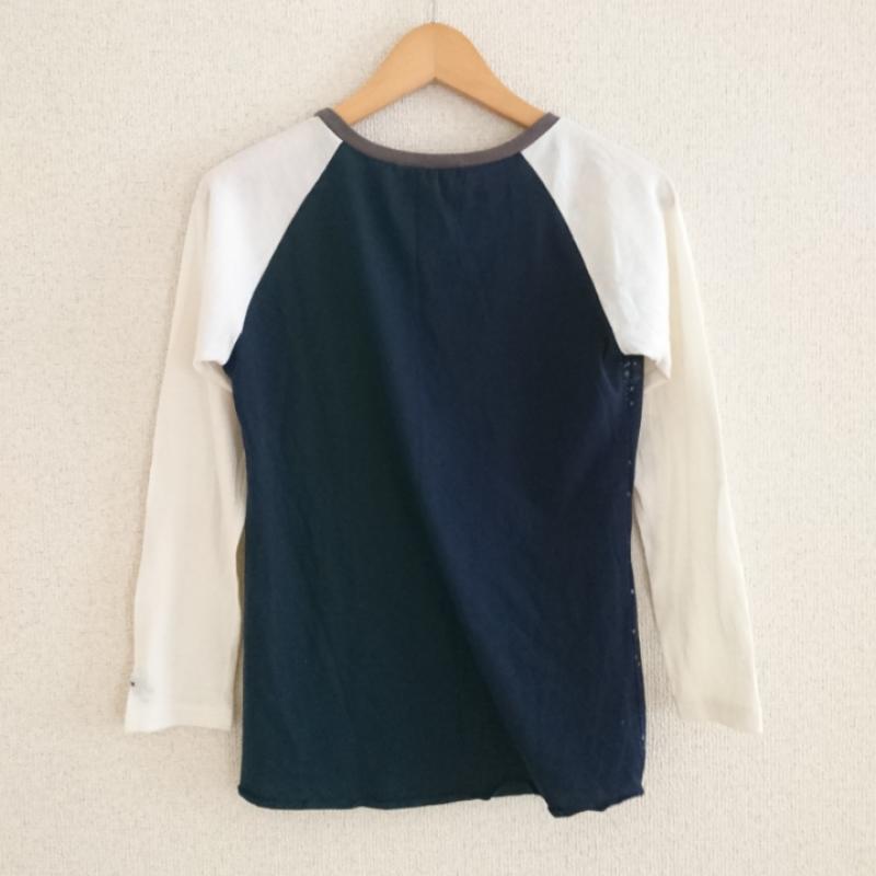チャオパニック CIAOPANIC カットソー 長袖 M ロゴ、文字 X 紺 / ネイビー / X ベージュ / ベージュ / X 灰 / グレー / X 金 / ゴールド / レディース USED 古着 中古 10033041