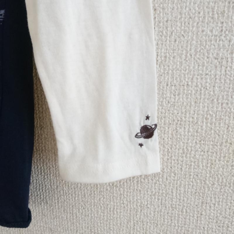 チャオパニック CIAOPANIC カットソー 長袖 M ロゴ、文字 X 紺 / ネイビー / X ベージュ / ベージュ / X 灰 / グレー / X 金 / ゴールド / レディース USED 古着 中古 10033041