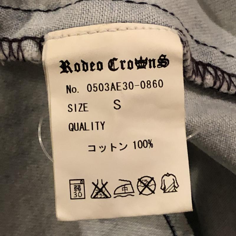 ロデオクラウンズ Rodeo Crowns シャツ、ブラウス 長袖 デニムシャツ S 無地 X 刺繍 X 花柄 インディゴ / インディゴ / レディース USED 古着 中古 10033049