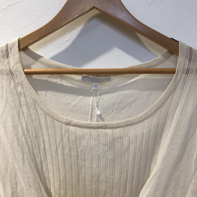 プロポーションボディドレッシング PROPORTION BODY DRESSING ニット、セーター 半袖 FREE 無地 ベージュ / ベージュ / レディース USED 古着 中古 10033056