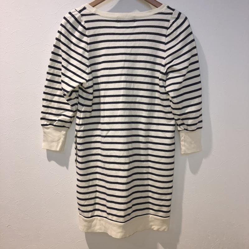 イエナ IENA チュニック 七分袖 ボーダー柄 白 / ホワイト / X 黒 / ブラック / レディース USED 古着 中古 10033060