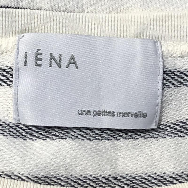 イエナ IENA チュニック 七分袖 ボーダー柄 白 / ホワイト / X 黒 / ブラック / レディース USED 古着 中古 10033060
