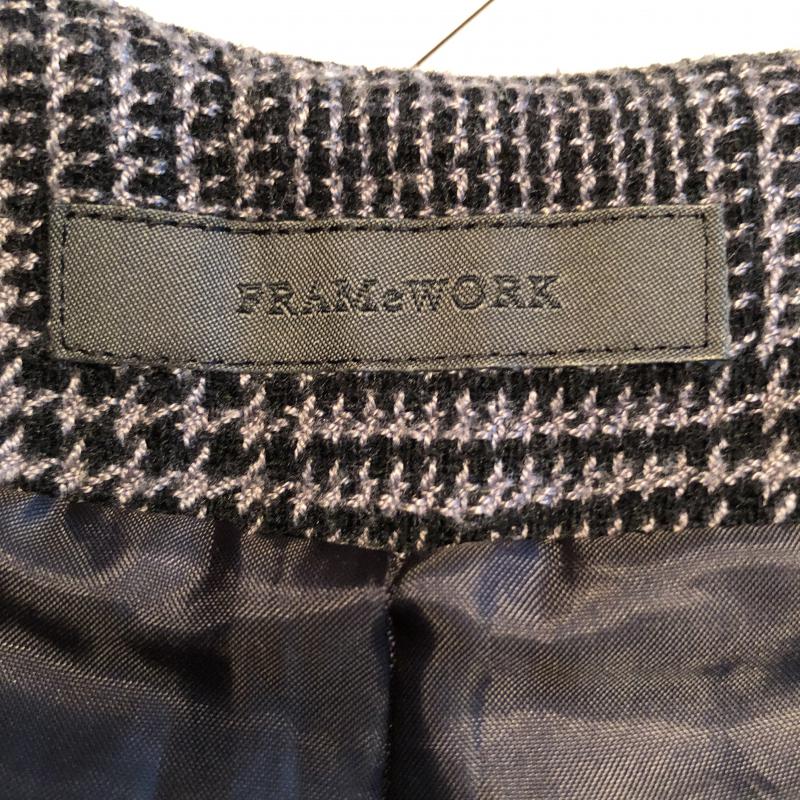フレームワーク FRAMeWORK パンツ ショートパンツ 38 千鳥格子 灰 / グレー / X 黒 / ブラック / レディース USED 古着 中古 10033068