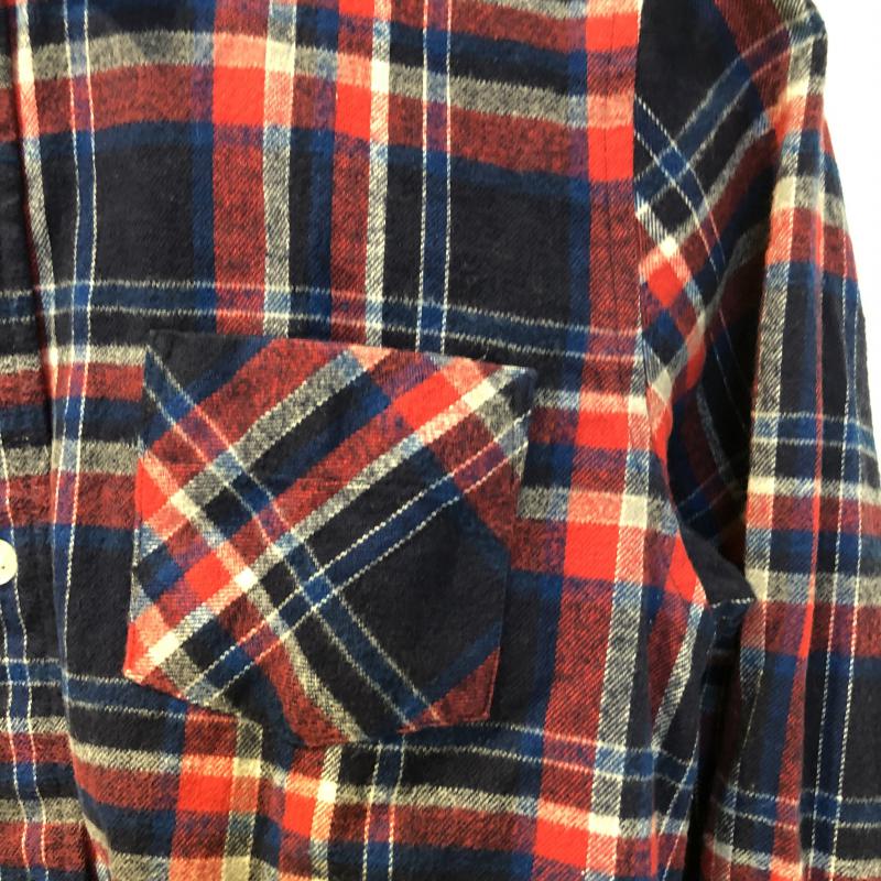 シンプリシテェ Simplicite シャツ、ブラウス 長袖 チェック 青 / ブルー / X 赤 / レッド / X 白 / ホワイト / メンズ USED 古着 中古 10033077