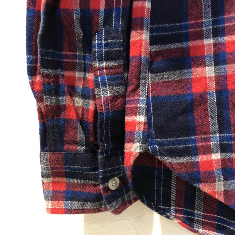 シンプリシテェ Simplicite シャツ、ブラウス 長袖 チェック 青 / ブルー / X 赤 / レッド / X 白 / ホワイト / メンズ USED 古着 中古 10033077