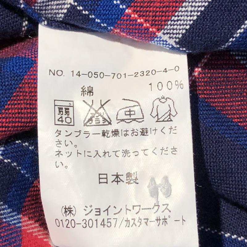 シンプリシテェ Simplicite シャツ、ブラウス 長袖 チェック 青 / ブルー / X 赤 / レッド / X 白 / ホワイト / メンズ USED 古着 中古 10033077