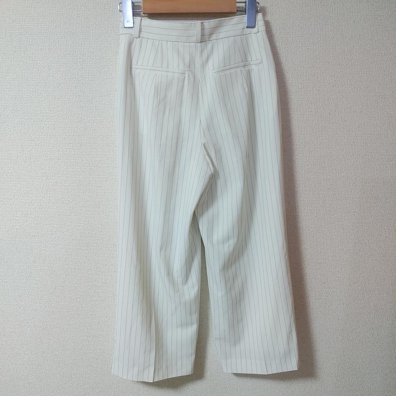 プロポーションボディドレッシング PROPORTION BODY DRESSING ボトムス ボトムス ガウチョパンツ 1 ストライプ 白 / ホワイト / X 黒 / ブラック / レディース USED 古着 中古 10033119