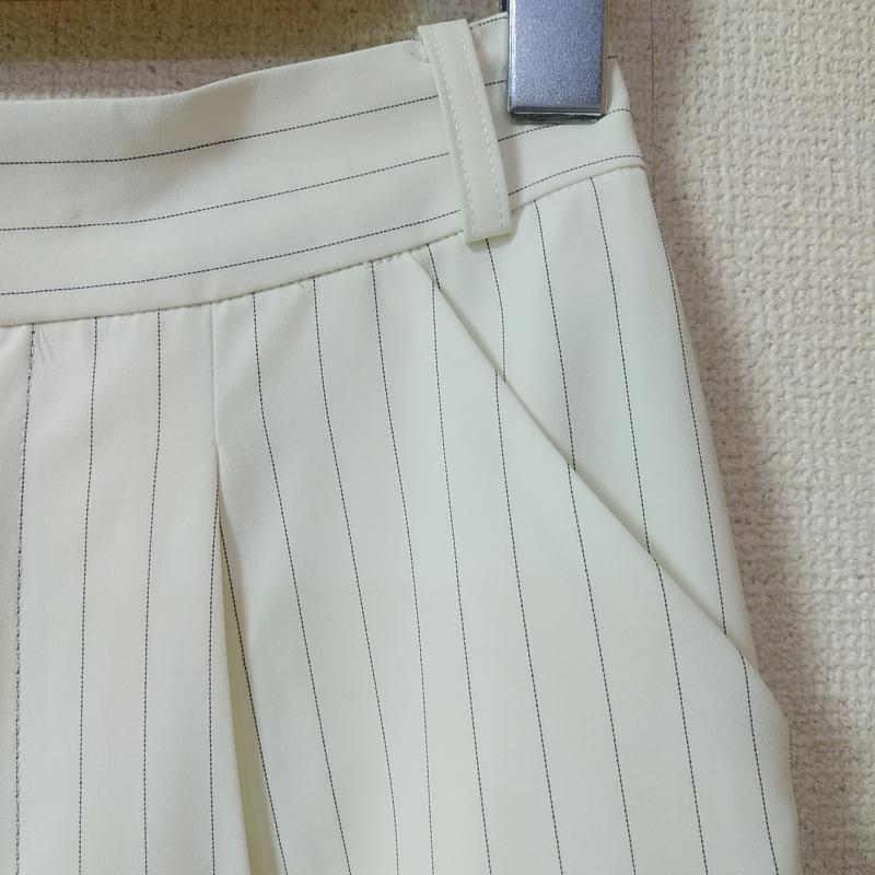 プロポーションボディドレッシング PROPORTION BODY DRESSING ボトムス ボトムス ガウチョパンツ 1 ストライプ 白 / ホワイト / X 黒 / ブラック / レディース USED 古着 中古 10033119