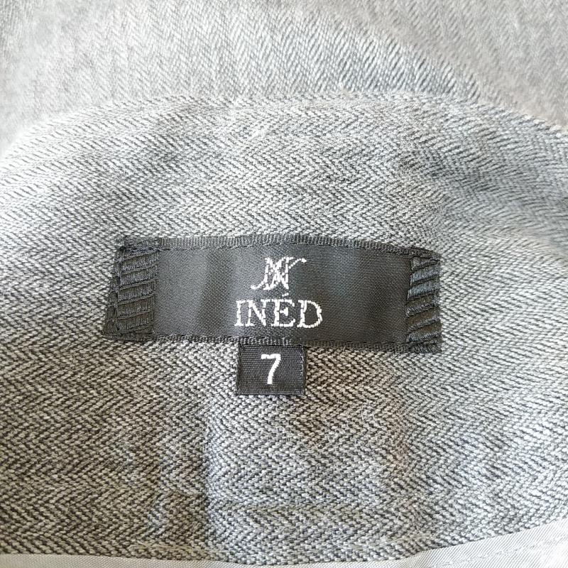イネド INED パンツ スラックス 7 無地 灰 / グレー / レディース USED 古着 中古 10033122
