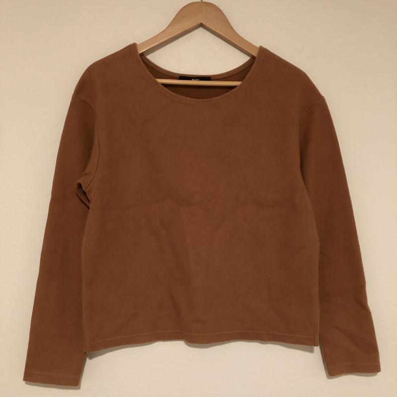 カスタネ Kastane カットソー 長袖 リブカットソー FREE 無地 茶 / ブラウン /  レディース USED 古着 中古 10033149