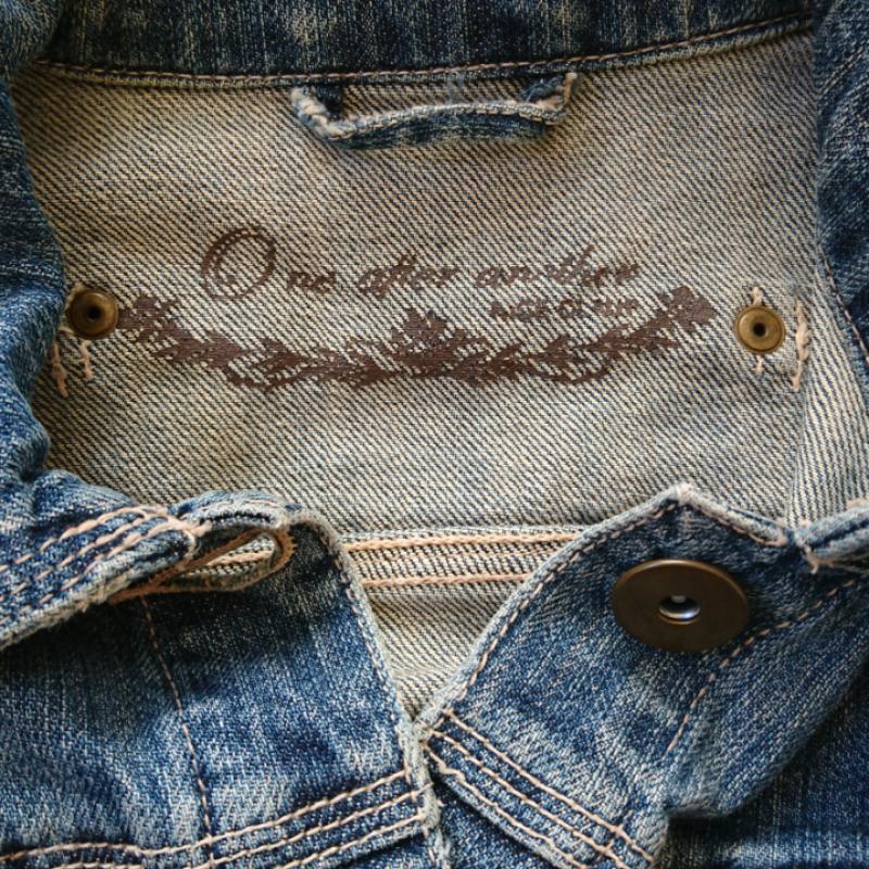 ワンアフター アナザー ナイスクラップ one after another NICE CLAUP ジャケット、上着 ジャケット、ブレザー 0 無地 X ダメージ加工 青 / ブルー / レディース USED 古着 中古 10033185