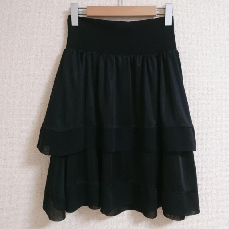エスプリミュール ESPRITMUR スカート ひざ丈スカート 無地 黒 / ブラック / レディース USED 古着 中古 10033205