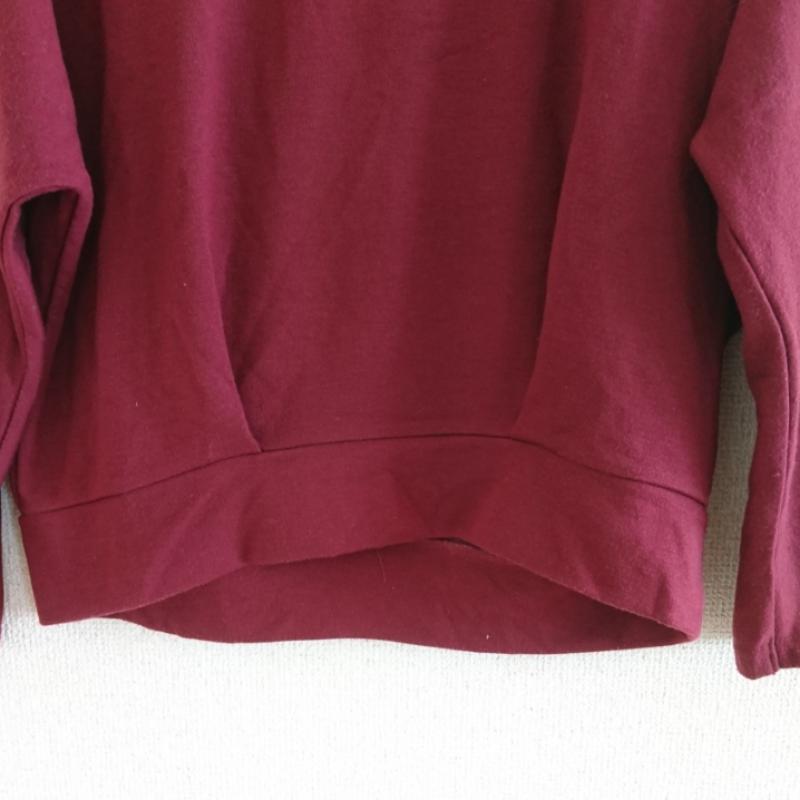 エスプリミュール ESPRITMUR カットソー 長袖 M 無地 えんじ / ワインレッド / レディース USED 古着 中古 10033237