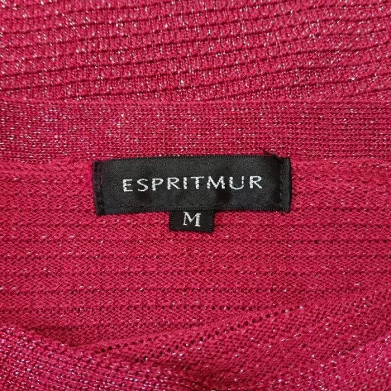 エスプリミュール ESPRITMUR カットソー 半袖 ニットカットソー M 無地 紫 / パープル / X 金 / ゴールド / レディース USED 古着 中古 10033255