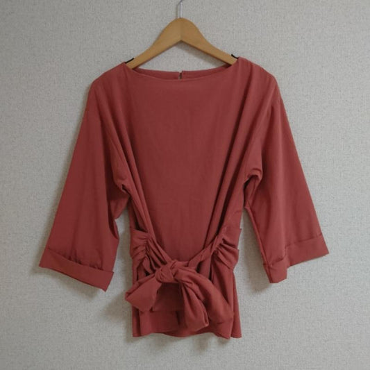 エスプリミュール ESPRITMUR カットソー 七分袖 9 無地 茶 / ブラウン /  レディース USED 古着 中古 10033257