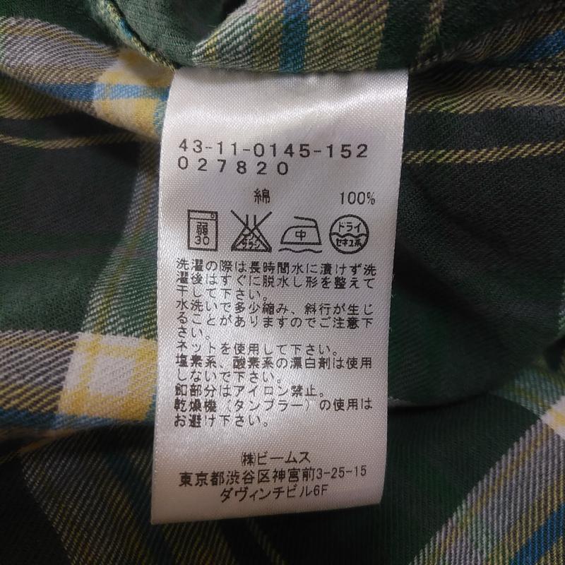 ビームス ハート BEAMS HEART シャツ、ブラウス 長袖 チェック 緑 / グリーン / X 黄 / イエロー / X 青 / ブルー / X 白 / ホワイト / レディース USED 古着 中古 10033267